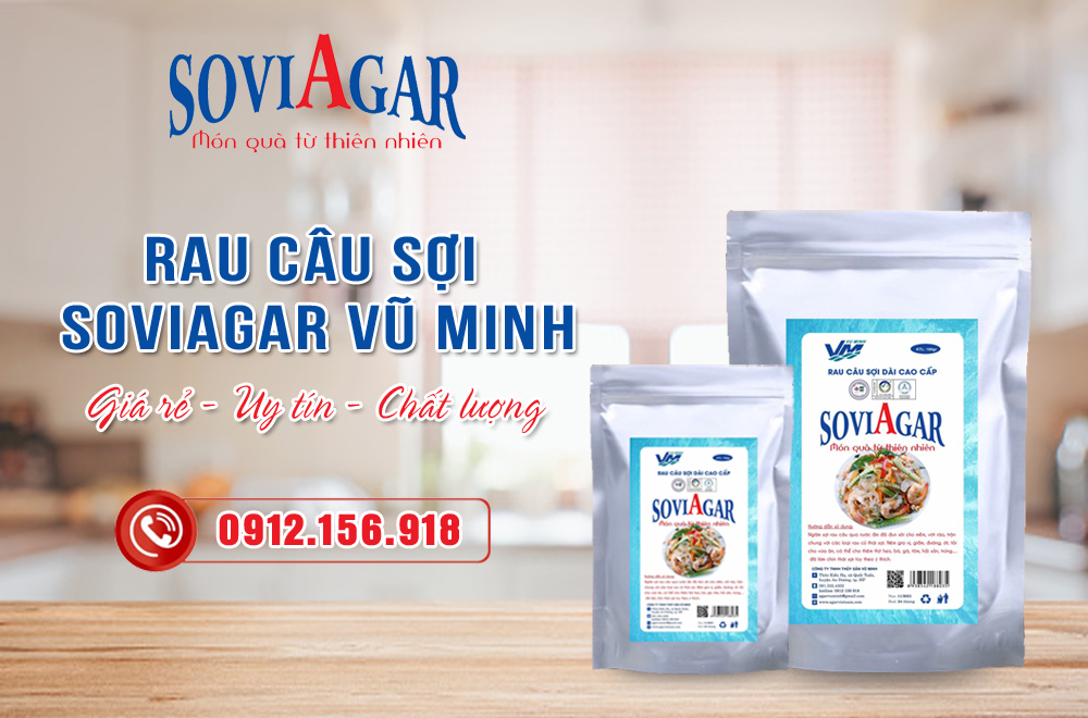 Đơn vị phân phối, sản xuất rau câu sợi Vũ Minh SoviAgar chất lượng, uy tín số 1 thị trường
