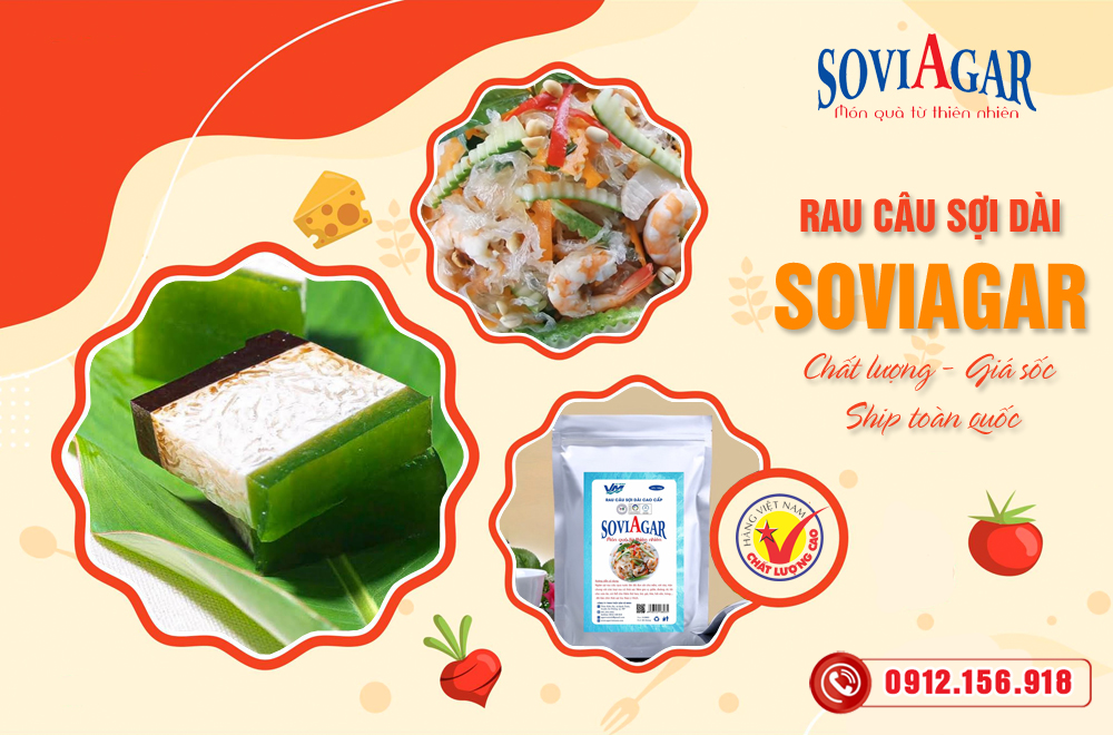Cung cấp rau câu sợi Vũ Minh Soviagar giá rẻ, uy tín, chất lượng