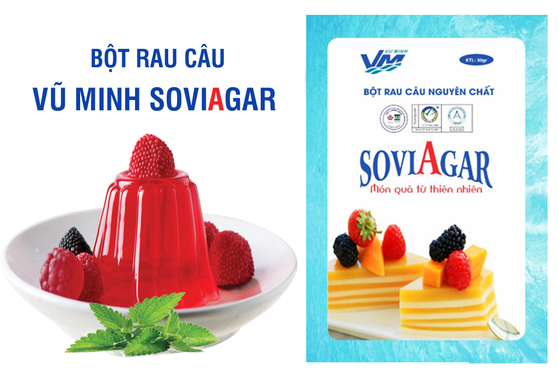 Sản phẩm bột rau câu nguyên chất Vũ Minh SoviAgar