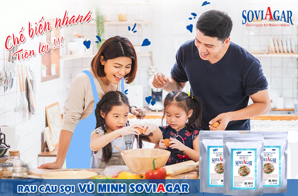 Rau câu sợi Vũ Minh Soviagar - Chế biến nhanh, tiện lợi