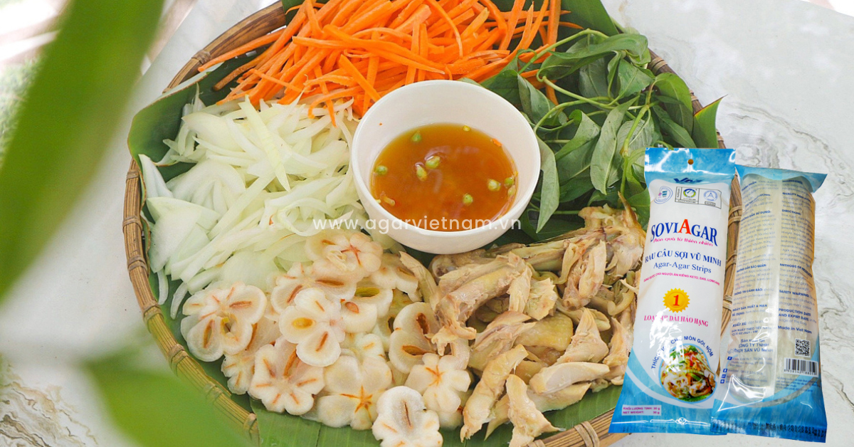 gỏi mãng cầu xiêm rau câu sợi