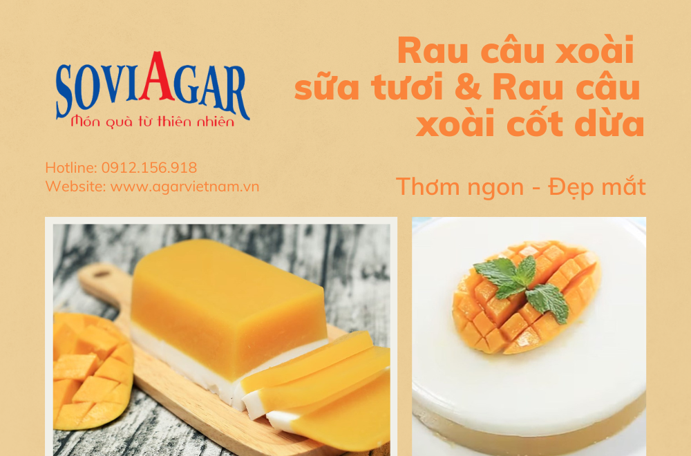 Mách bạn 2 cách chế biến rau câu xoài hấp dẫn dễ làm