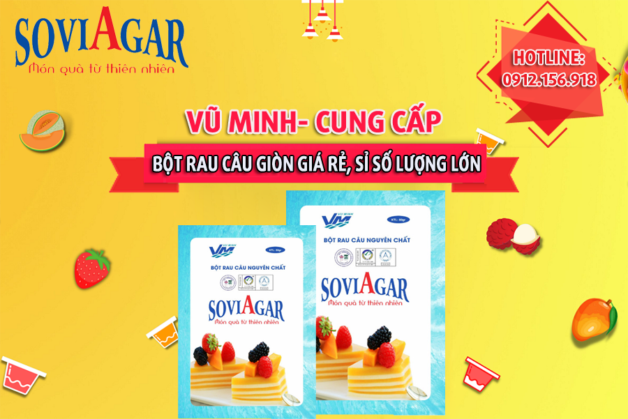 Vũ Minh cung cấp bột rau câu giòn đặc sản Hải Phòng, giá tốt, sỉ số lượng lớn
