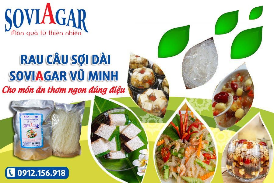 Rau câu sợi dài Vũ Minh SoviAgar, cho món ăn thơm ngon đúng điệu