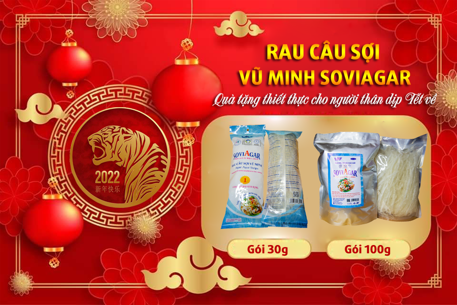 Rau câu sợi Vũ Minh SoviAgar, quà tặng thiết thực cho người thân dịp Tết về