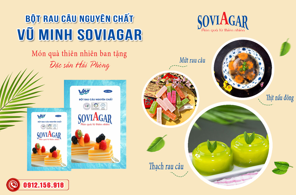 Bột rau câu nguyên chất Vũ Minh SoviAgar - Món quà thiên nhiên ban tặng