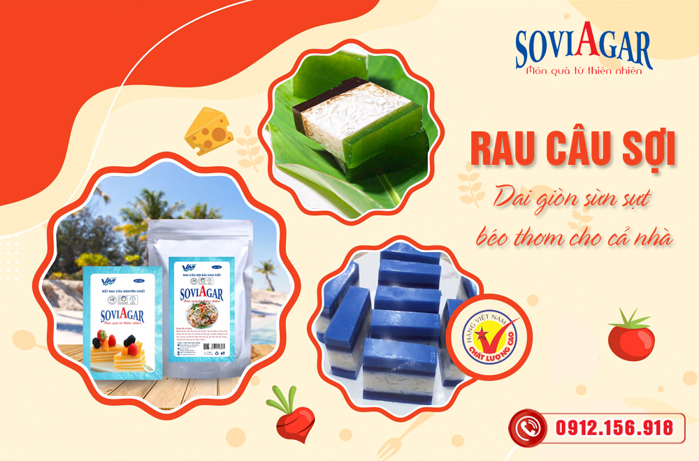 Rau câu sợi dai giòn sừn sựt béo thơm đơn giản cho cả nhà
