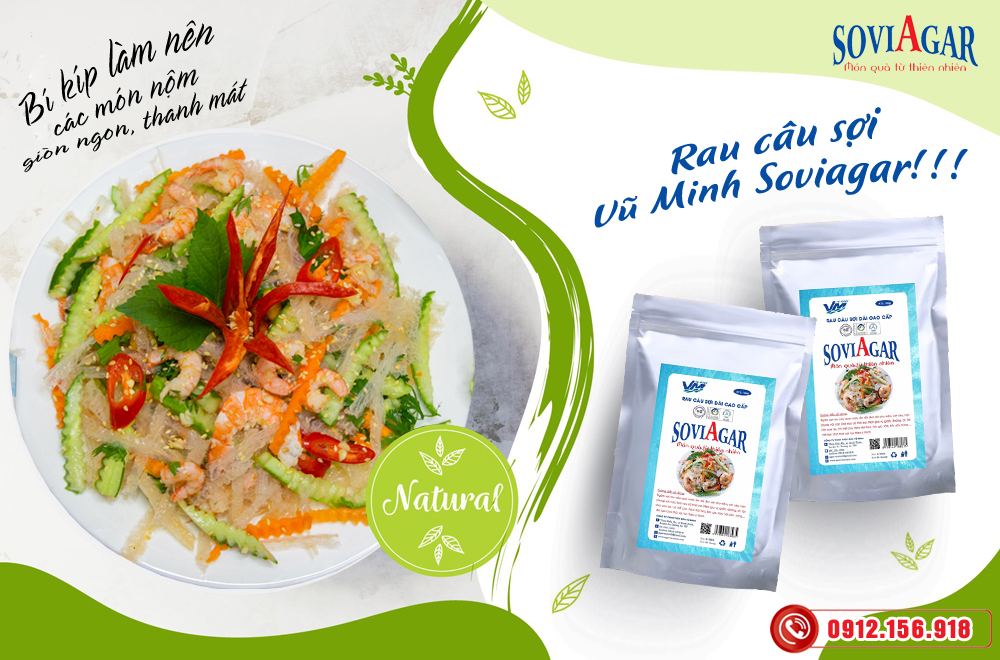 Rau câu sợi Vũ Minh SoviAgar - Bí quyết làm nên các món nộm giòn ngon, thanh mát