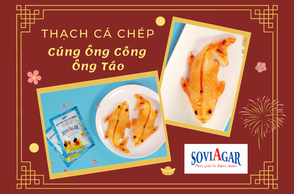 Cách làm thạch cá chép cúng ông Công ông Táo cho nàng dâu đảm