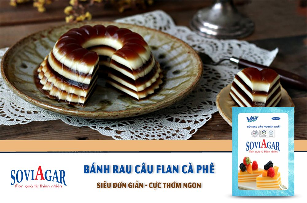Cách làm rau câu flan cà phê cực đơn giản nhưng siêu ngon