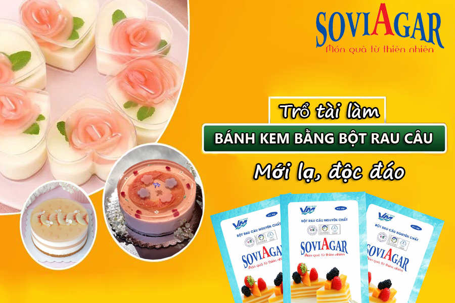 Trổ tài làm bánh kem bằng bột rau câu mới lạ, độc đáo