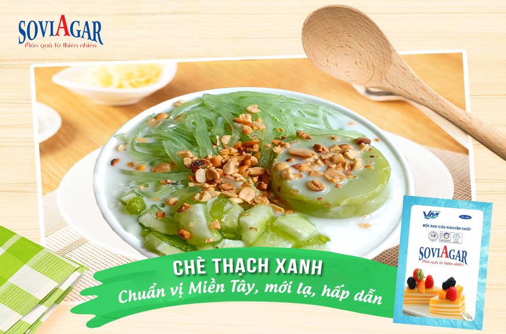Làm ngay chè thạch xanh chuẩn vị miền Tây mới lạ, hấp dẫn