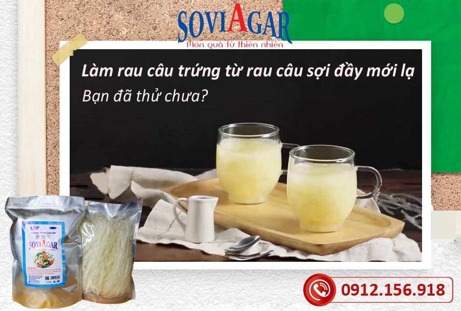 Làm rau câu trứng từ rau câu sợi đầy mới lạ, độc đáo. Bạn đã thử chưa?