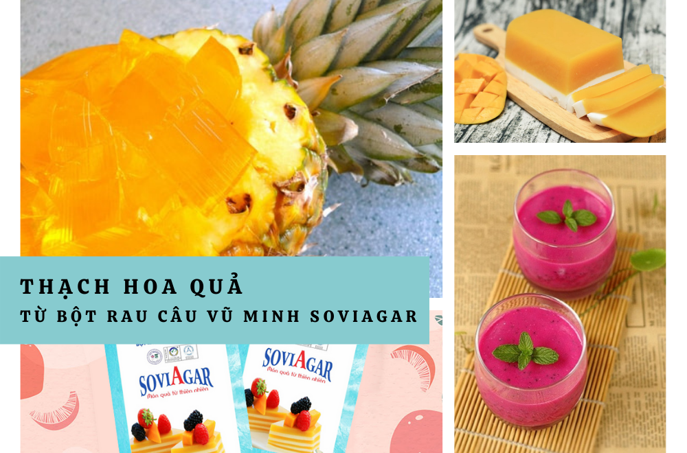 Trổ tài làm thạch hoa quả hấp dẫn với bột rau câu Vũ Minh Soviagar
