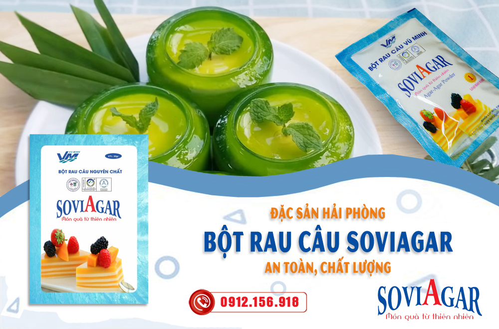 Đặc sản Hải Phòng - Bột rau câu Vũ Minh Soviagar an toàn chất lượng