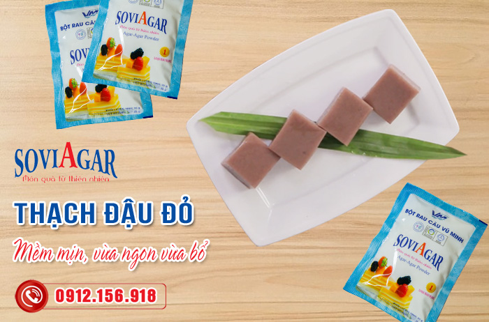 Học cách làm thạch đậu đỏ mềm mịn, vừa ngon vừa bổ