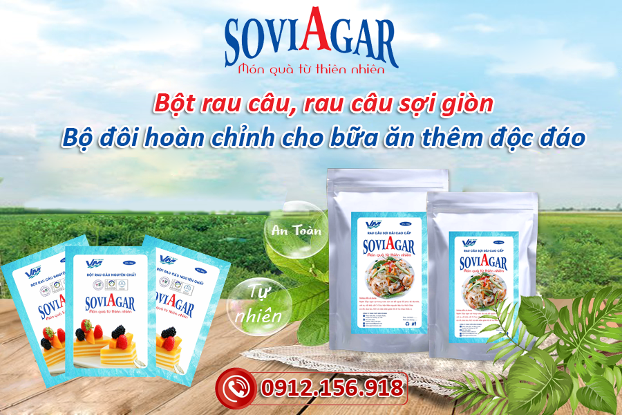 Bột rau câu, rau câu sợi giòn- Bộ đôi hoàn chỉnh cho bữa ăn thêm độc đáo