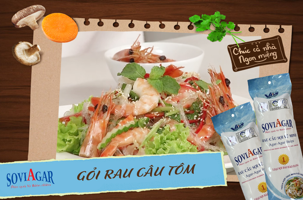 Bật mí công thức gỏi rau câu tôm lạ miệng, ăn là ghiền