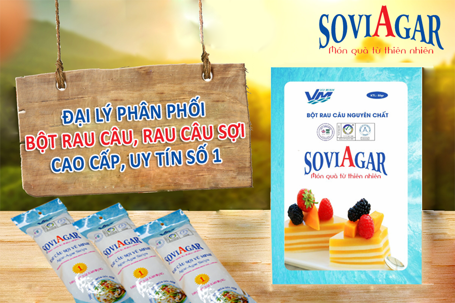 Đại lý phân phối bột rau câu, rau câu sợi giòn cao cấp, uy tín số 1 hiện nay