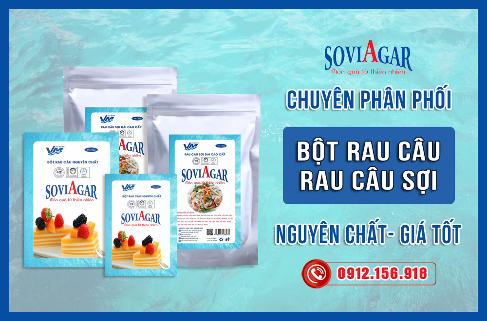 Chuyên phân phối bột rau câu, rau câu sợi nguyên chất, ship hàng toàn quốc