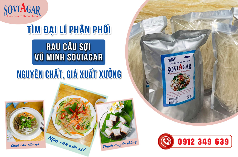 Tìm đại lý phân phối rau câu sợi Vũ Minh Soviagar chất lượng, nhận ngay ưu đãi