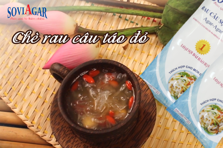 Chè rau câu táo đỏ thanh mát từ rau câu sợi Vũ Minh Soviagar