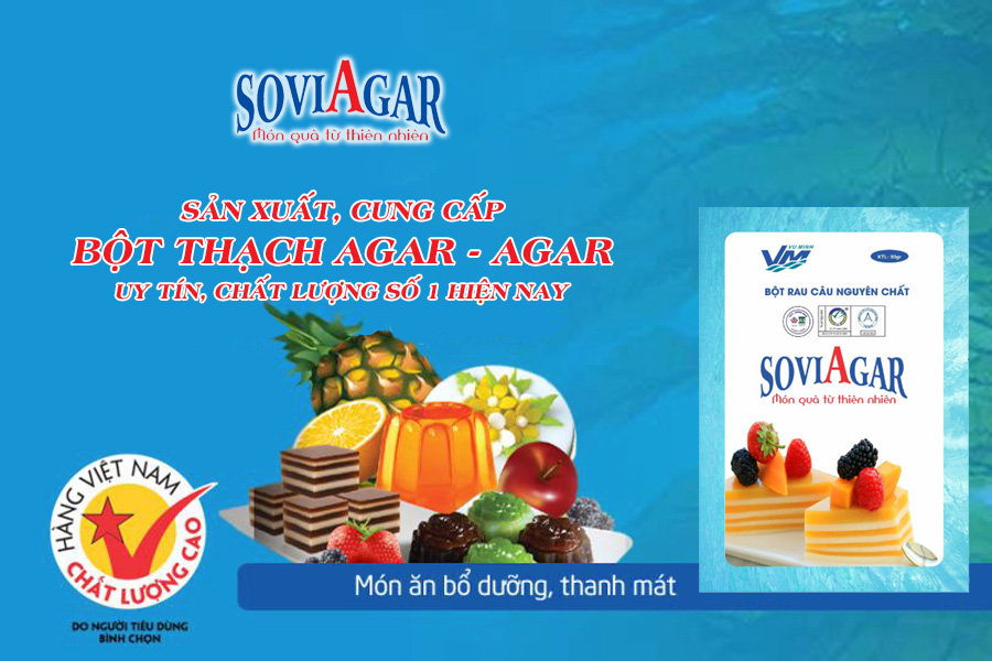 Sản xuất, cung cấp bột thạch agar-agar uy tín, chất lượng số 1 hiện nay
