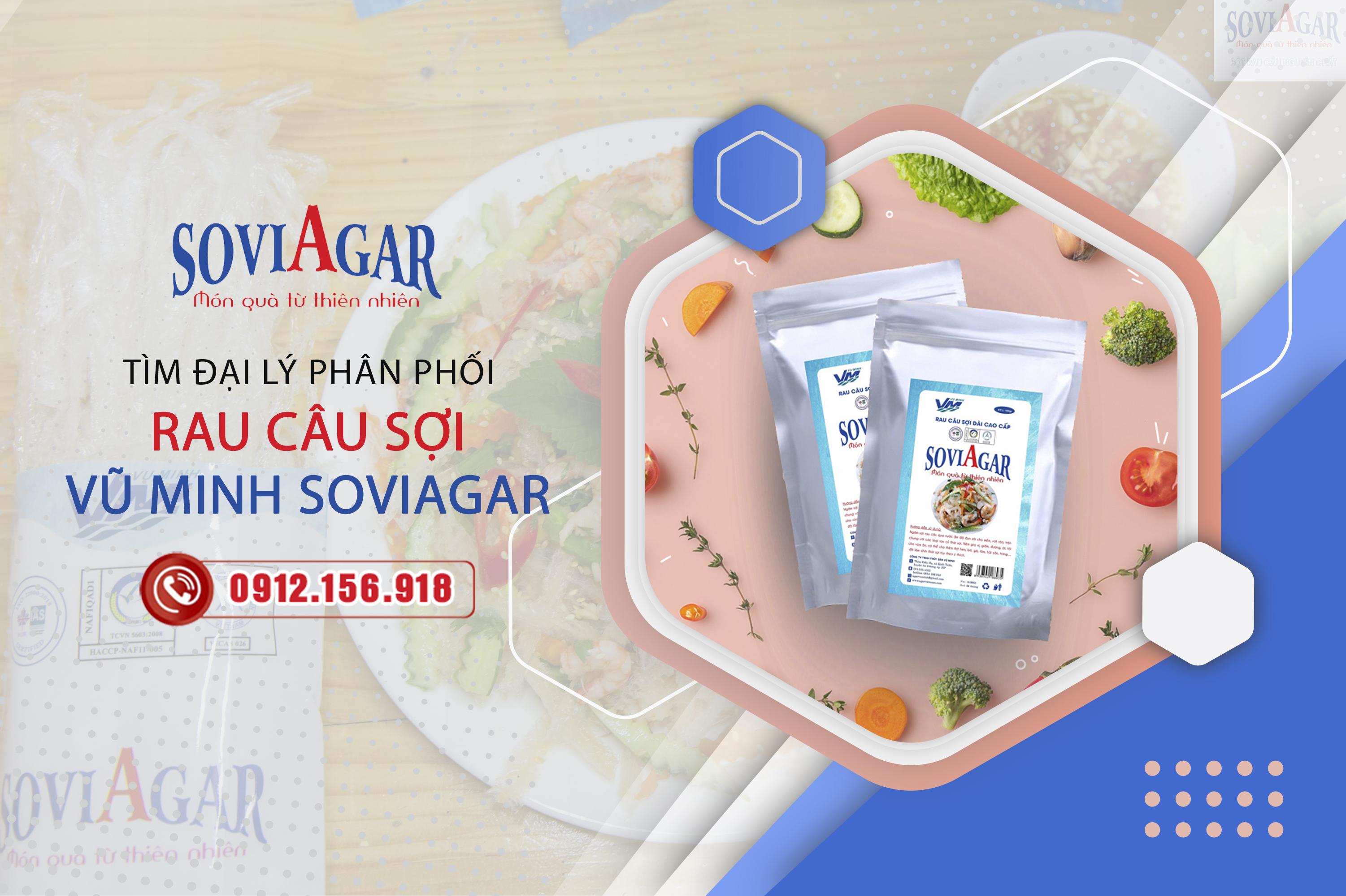 Vũ Minh Soviagar tìm đại lý phân phối toàn quốc rau câu sợi giòn giá cực ưu đãi