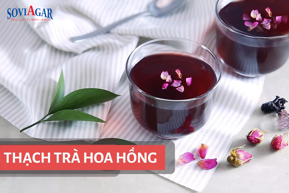 Công thức thạch trà hoa hồng cho làn da căng mướt, mịn màng