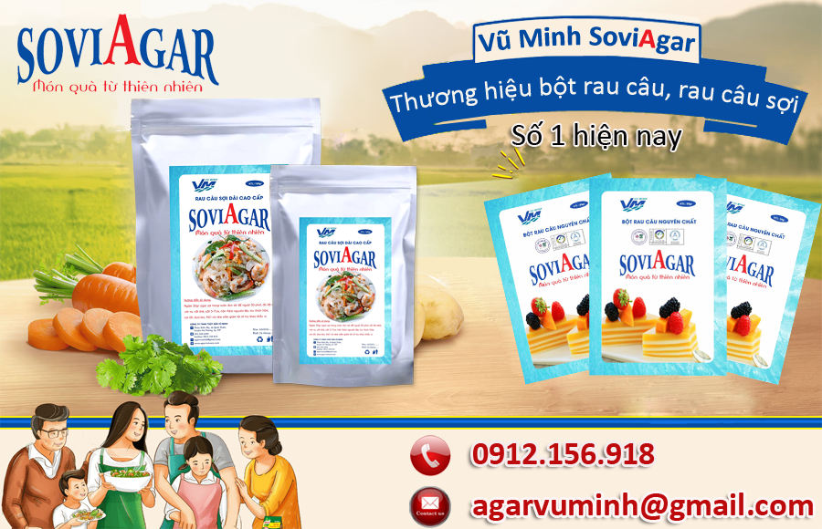 Bán bột rau câu, rau câu sợi Vũ Minh Soviagar giá tốt, giao hàng toàn quốc