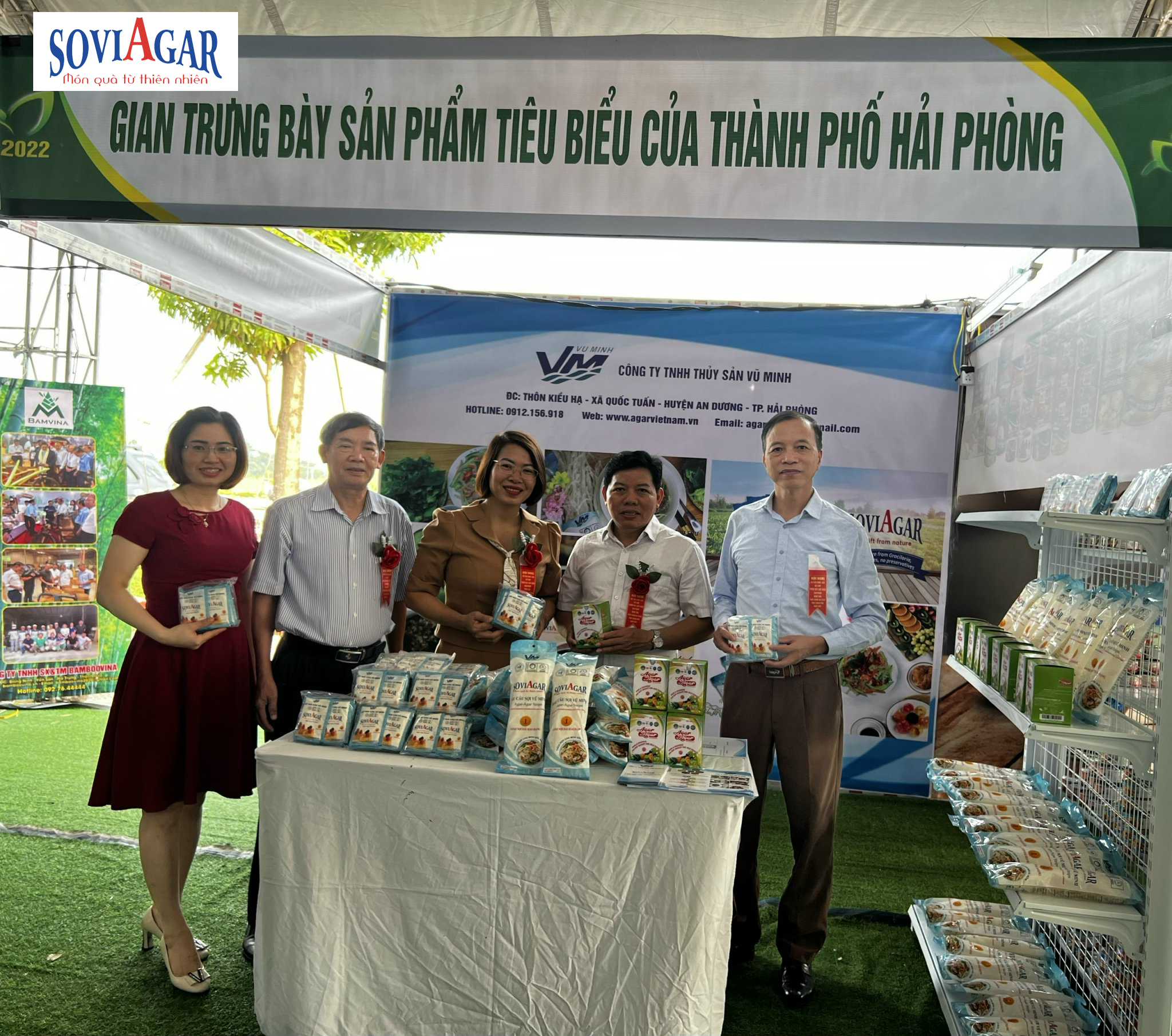 Gian hàng rau câu sợi, bột rau câu Vũ Minh Soviagar tại Cung văn hoá LĐHN Việt - Tiệp