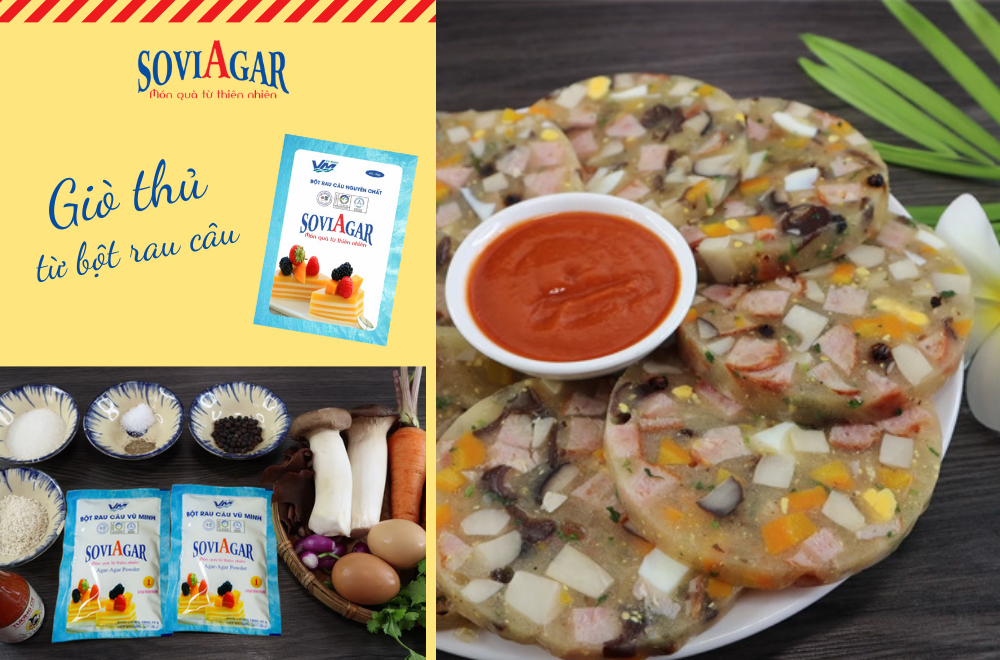 Tết này làm ngay giò thủ chuẩn vị truyền thống với bột rau câu Vũ Minh Soviagar