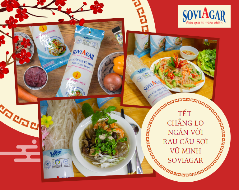 Tết chẳng lo ngán vì đã có rau câu sợi Vũ Minh Soviagar