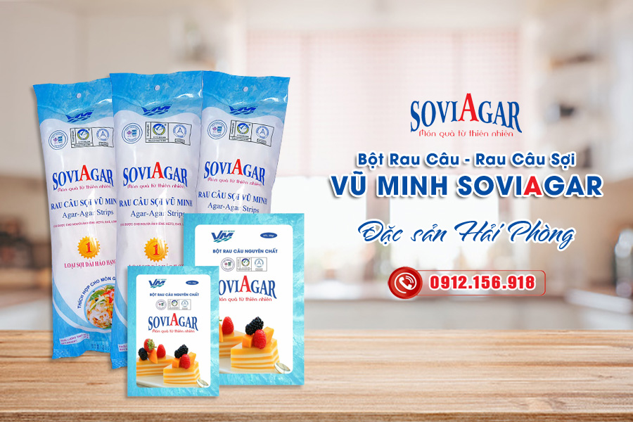 Phân phối độc quyền bột rau câu, rau câu sợi nguyên chất Vũ Minh Soviagar