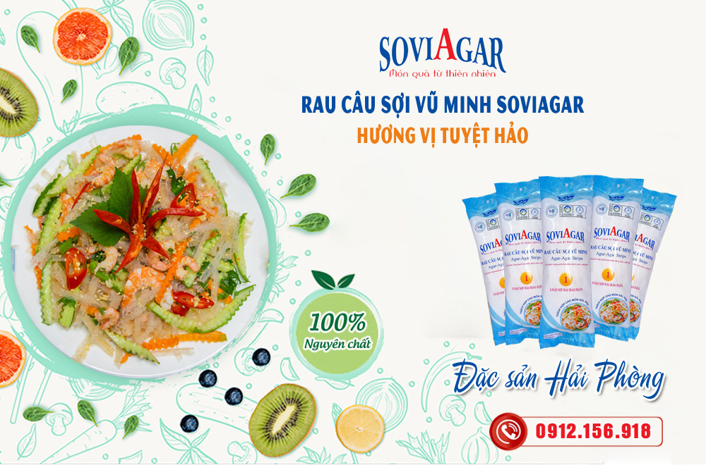 Hương vị tuyệt hảo với rau câu sợi giòn Vũ Minh Soviagar
