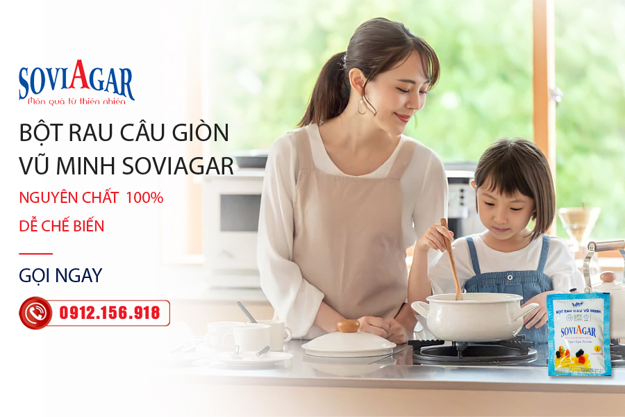 Bột làm thạch nguyên chất Vũ Minh Soviagar - Lựa chọn số 1 của người Việt