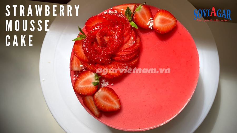 Đẹp mắt với món bánh BÁNH MOUSSE DÂU TÂY, chỉ nhìn thôi đã thèm