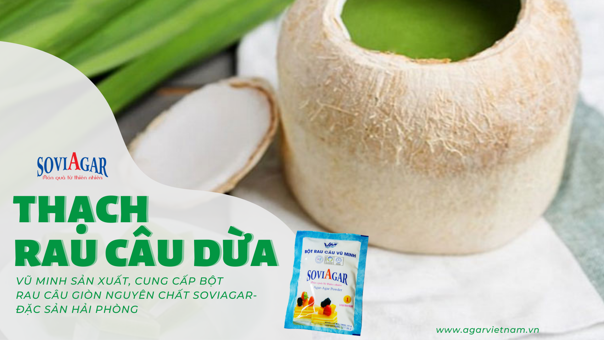 Hướng dẫn làm thạch rau câu matcha hương dừa mát lạnh, ngon nhức nách