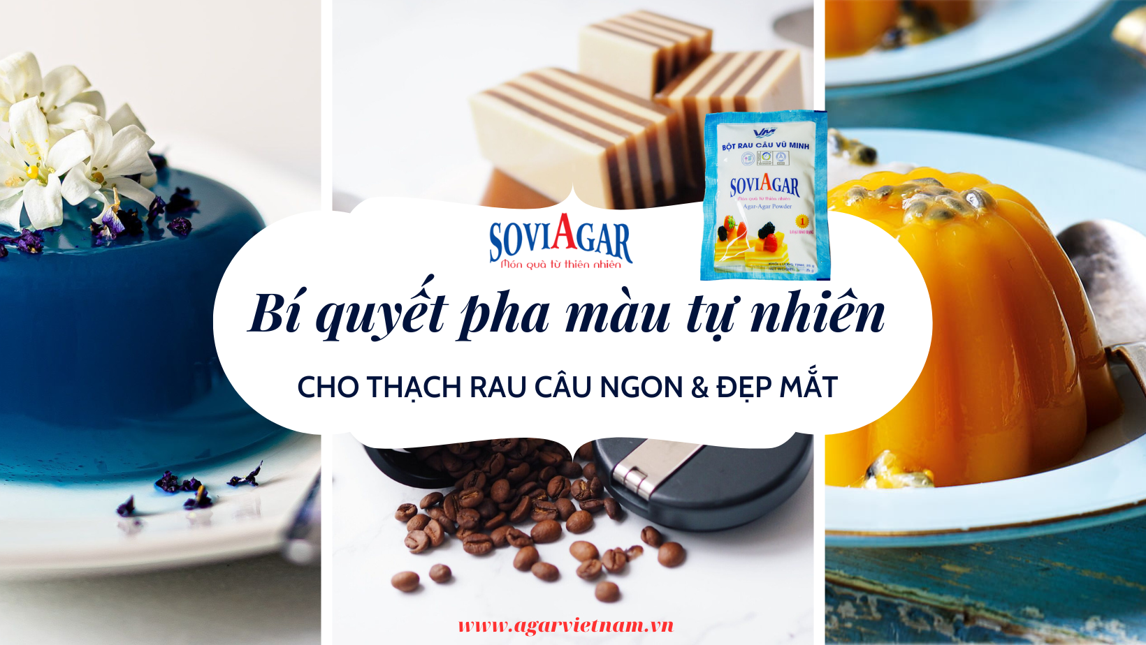 Bí quyết pha màu tự nhiên cho rau câu đẹp nhất