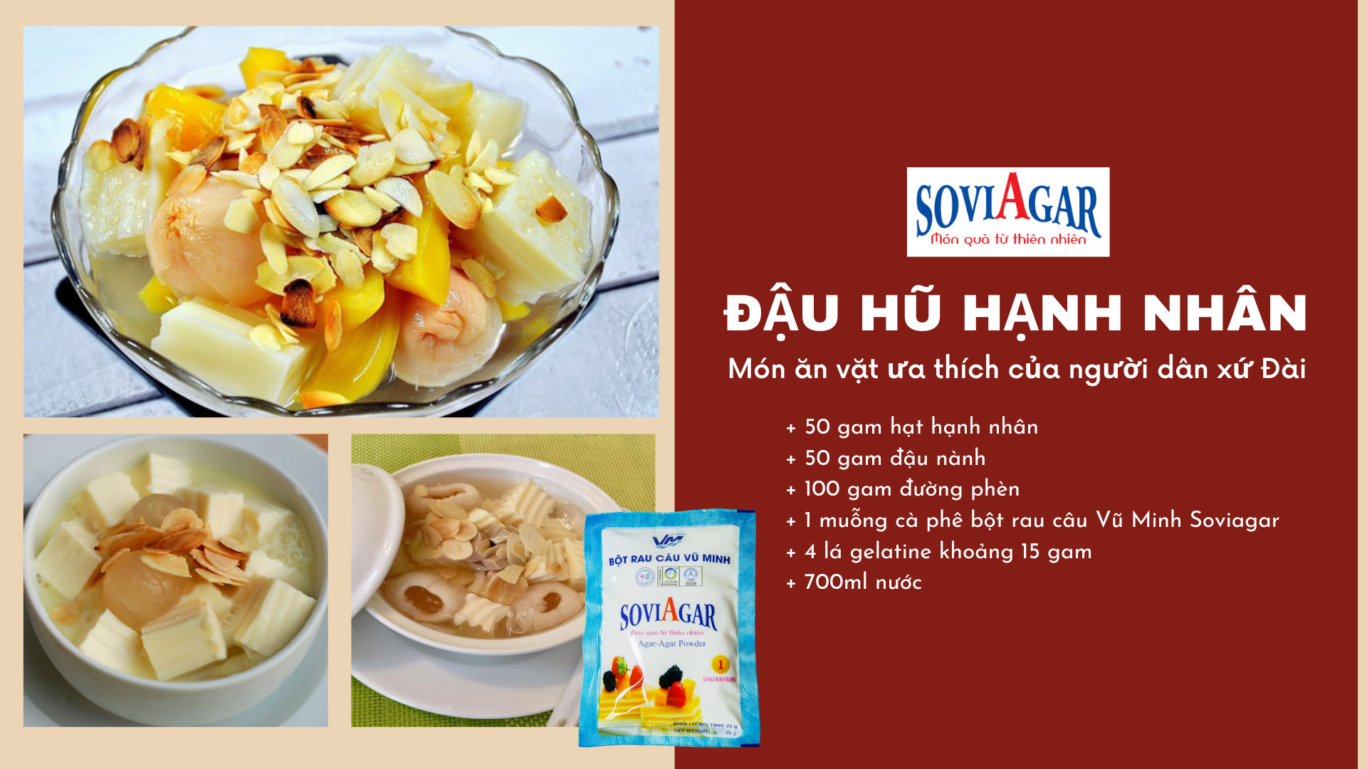Đậu hũ hạnh nhân thơm ngon, mát lạnh cho những ngày hè