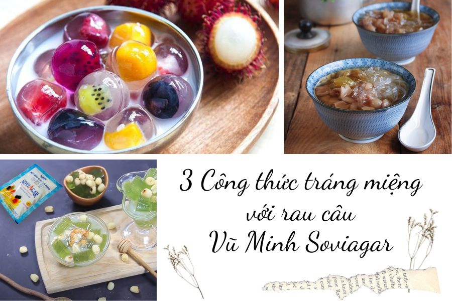 3 công thức tráng miệng cực thanh mát cho ngày hè với rau câu Vũ Minh Soviagar