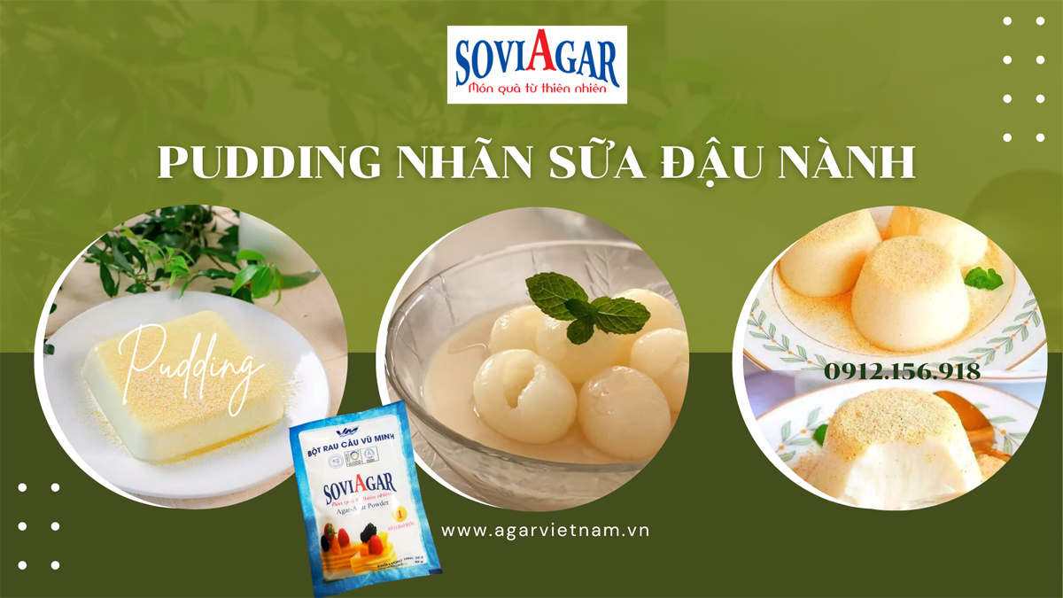 Hướng dẫn làm pudding nhãn sữa đậu nành ngọt lành, siêu hấp dẫn