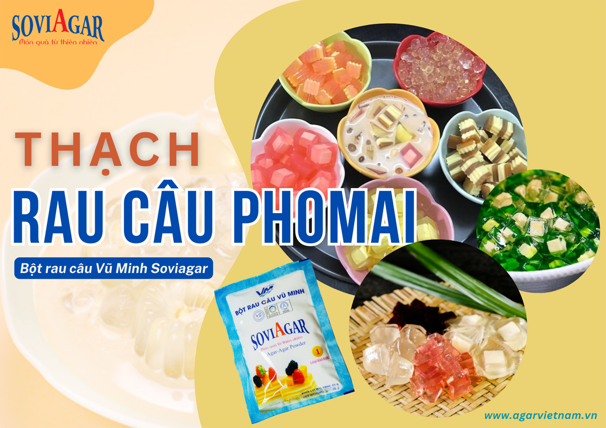 Thạch rau câu phomai cho bé nhâm nhi cực thích