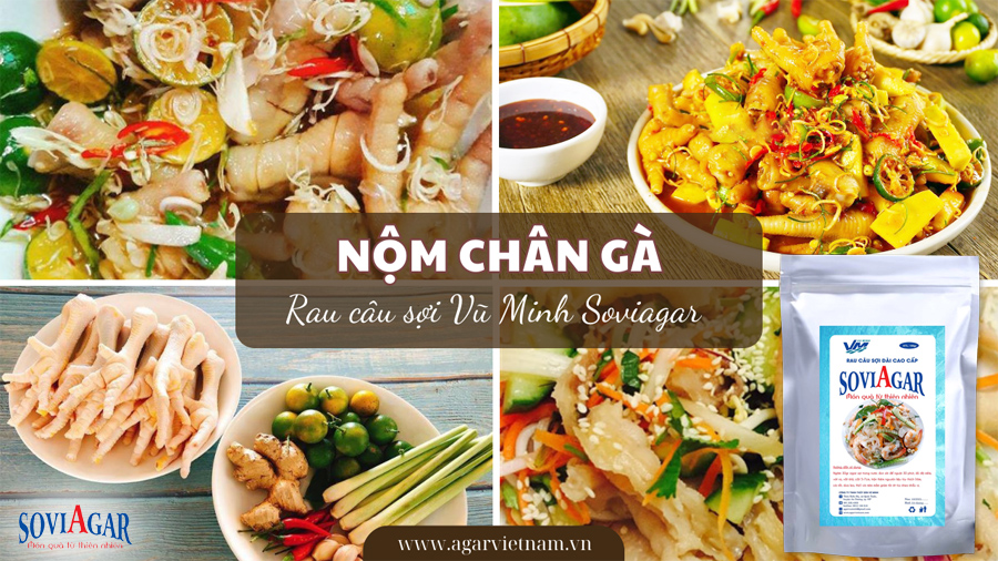 Bí quyết làm nộm chân gà rút xương rau câu sợi giòn ngon sần sật tại nhà