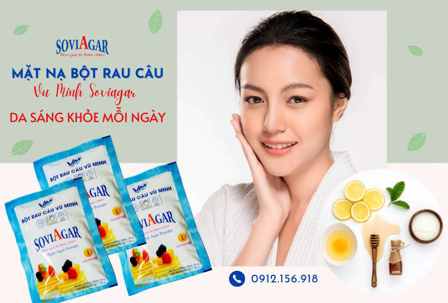 Làm mặt nạ dưỡng da, tẩy tế bào chết từ bột rau câu, an toàn & hiệu quả