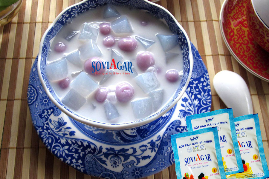 Chè rau câu dừa khoai lang tím ngon ngọt, hấp dẫn, ăn là ghiền