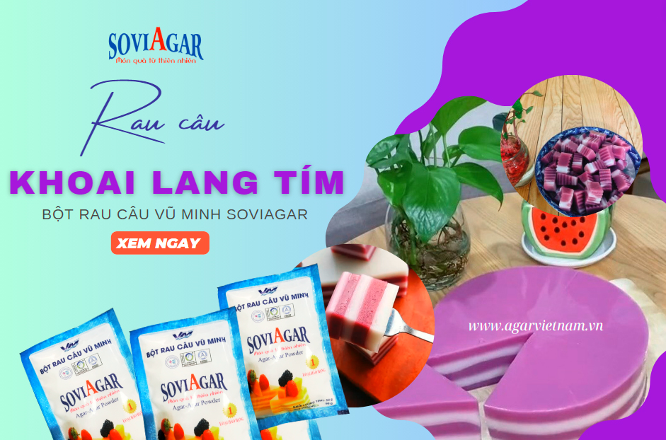 Rau câu khoai lang tím thơm ngon, dễ làm, cực hấp dẫn cho hè này