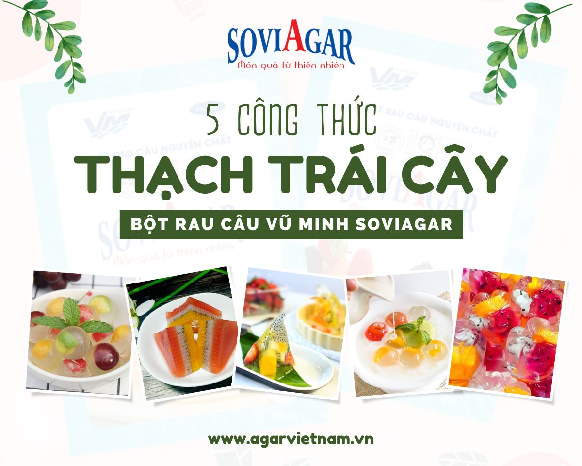 5 món thạch trái cây từ bột rau câu Vũ Minh Soviagar thơm ngon, bắt mắt