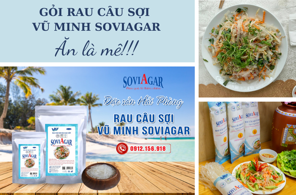 Rau Câu Sợi Vũ Minh SoviAgar - Nguyên Chất, Sạch & An Toàn Cho Sức Khỏe