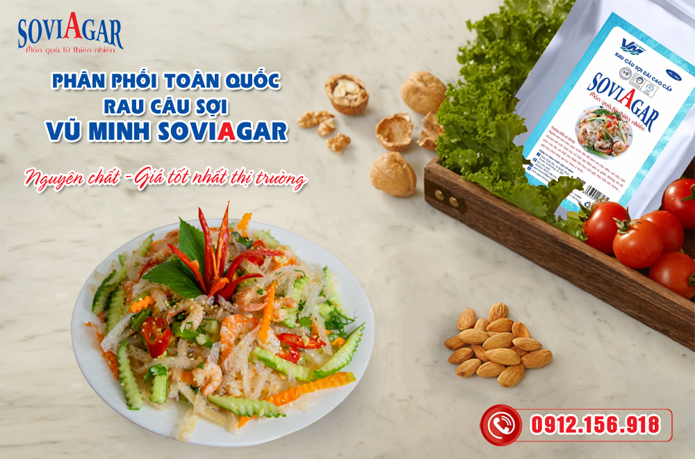 Tăng Độ Hấp Dẫn Món Ăn Với Rau Câu Sợi Vũ Minh Soviagar